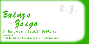 balazs zsigo business card